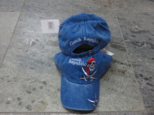 CONCH REPUBLIC WITH PIRATE WASHED BLUE CAP / HAT