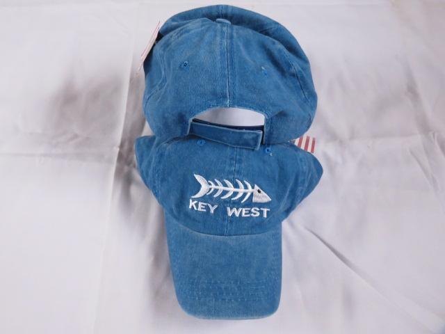 Key West Blue Washed Fishbones - Cap