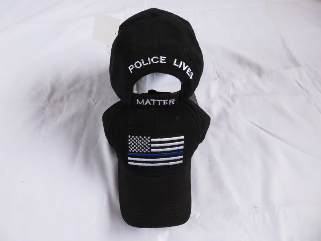 Police Lives Matter Memorial Blue Line Black Cap