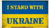 I Stand With Ukraine Vintage Official 2'x3' Flag Rough Tex ® 100D
