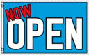 Now Open Blue Flag 3'x5' Rough Tex® 68D Nylon