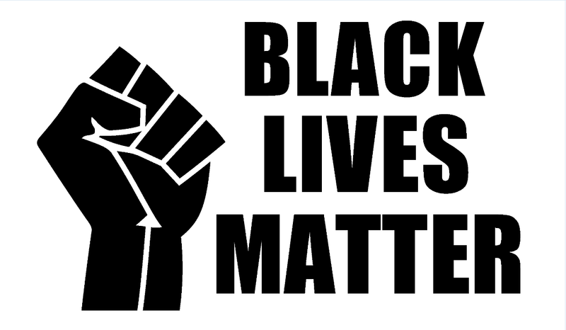 Black Lives Matter Fist White 3'X5' Flag Rough Tex® 68D Nylon