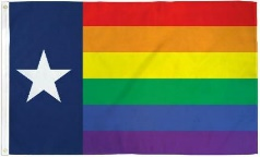 3’X5’ 68D NYLON TEXAS PRIDE FLAG RAINBOW TX