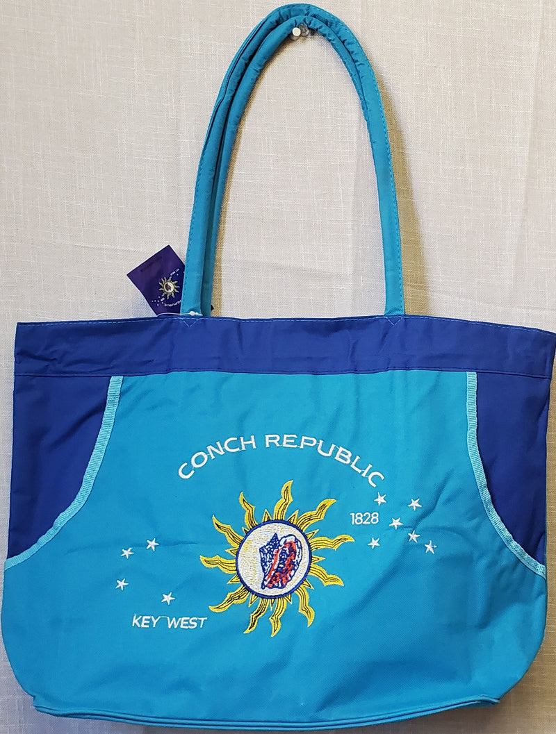 Conch Republic Aqua Beach Bag