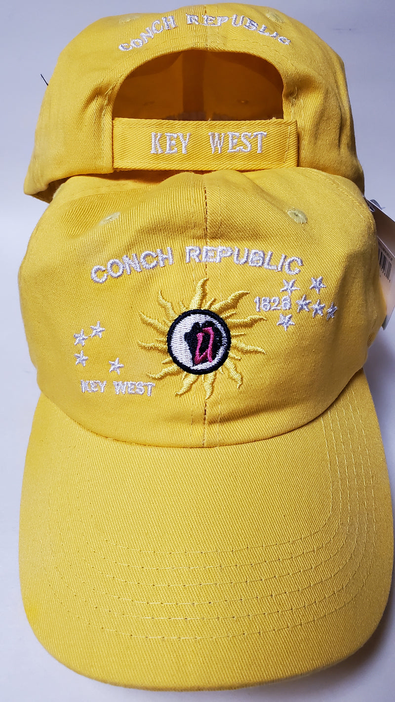 Conch Republic Lemon Yellow Washed - Cap