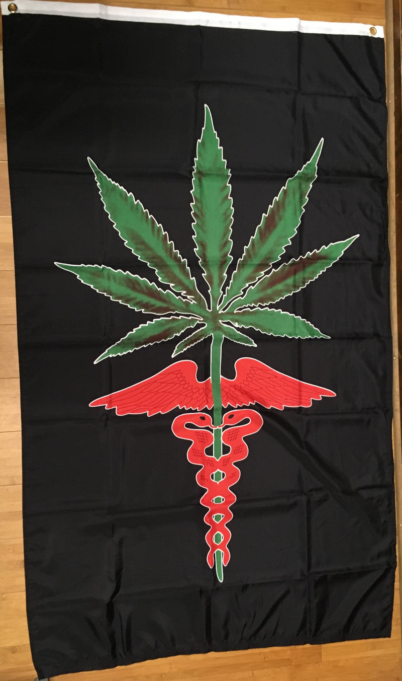 Medical Marijuana Flag 3'X5' Rough Tex® 100D