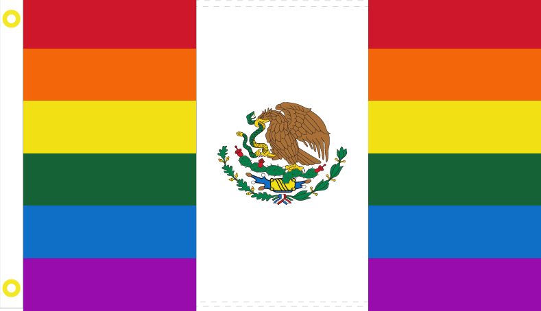 Mexican Rainbow Pride Flag of Mexico DuraLite® 3'x5'