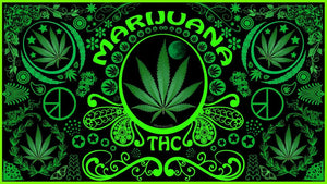 Marijuana THC Green Weed Bumper Sticker Made in USA