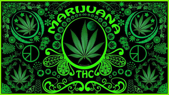 Marijuana THC Green Weed Bumper Sticker Made in USA