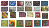 Collection One Of Assorted Fashion Bandana Head Wrap In Various Patterns And Designs 100% Cotton 22"X22"