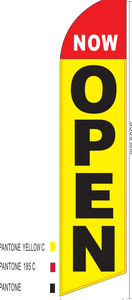 NOW OPEN YELLOW SWOOPER FLAG SWOOPER 11.5'x2.5'