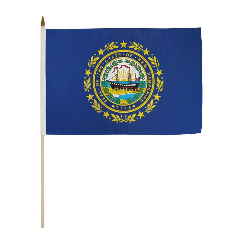 New Hampshire Stick Flags - 12''x18'' Rough Tex ®68D
