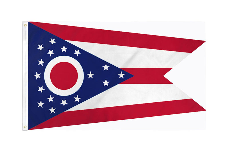 Ohio 12"x18" State Flag (With Grommets) ROUGH TEX® 68D Nylon