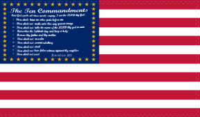 US Ten Commandments 3'X5' Flag ROUGH TEX® 100D