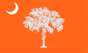 South Carolina Orange & White 3'X5' Flag Rough Tex® 68D Nylon