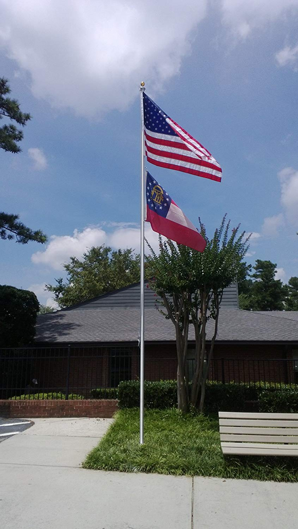 30' SATIN TAPERED FLAG POLE COMMERCIAL (ONE PIECE)