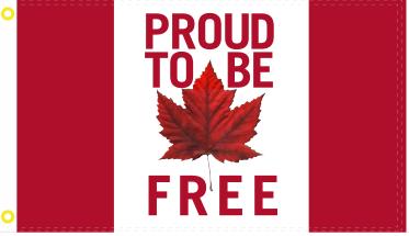 Proud To Be Free Canadian Flag 3'x5' Rough Tex ®100D Canada Real Leaf