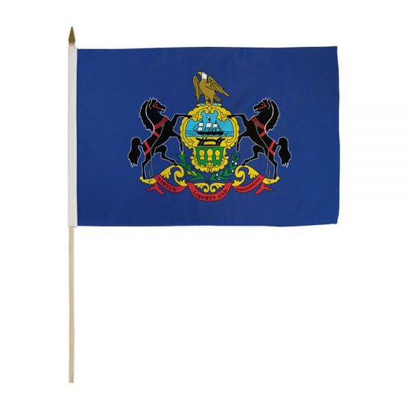 Pennsylvania Stick Flags - 12''x18'' Rough Tex ®68D