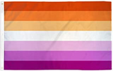 Lesbian Sunset Flag With Grommets-100D 12''x18'' ROUGH TEX®