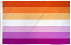 12 Lesbian Sunset 12''x18'' Stick Flag - ROUGH TEX®100D