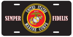 United States Marine Corps Semper Fidelis - Embossed License Plate