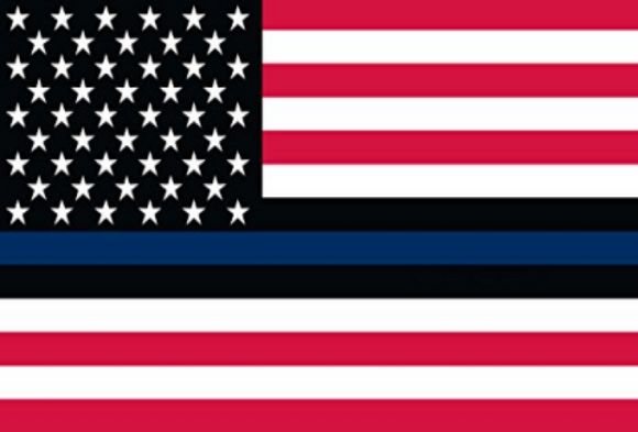 Blue Lives Matter Black White And Blue Line USA 3'X5' Flag Rough Tex® 68D Nylon