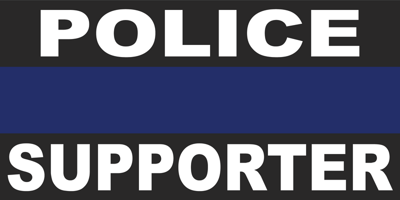Police Supporter Blue Line - Bumper Sticker