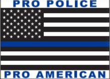 Pro Police Pro American 12''X18'' Flag With Grommets Rough Tex® 100D