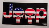 Jeep Punisher Stars & Stripes Bumper Sticker