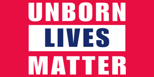 Unborn Lives Matter Red - Bumper Sticker