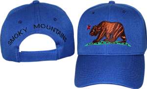 SMOKY MOUNTAINS BEAR BLUE CAP W/ Brown Bear