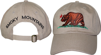 SMOKY MOUNTAINS BEAR KHAKI CAP