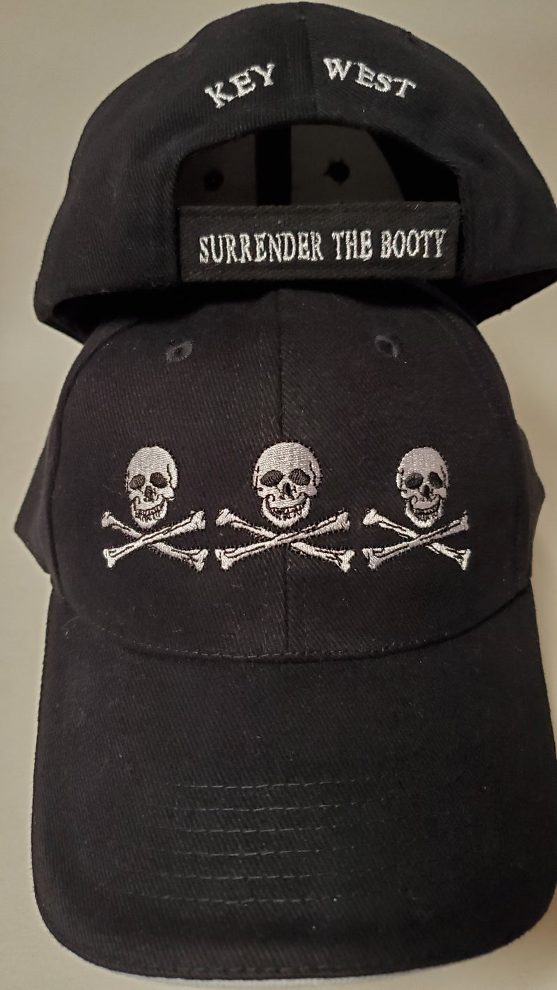 Key West 3 Skulls Surrender The Booty - Cap