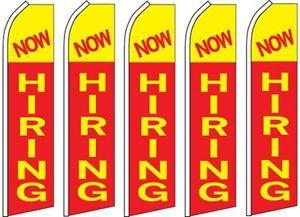 Now Hiring Red Swooper Flag