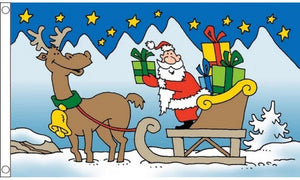 Santa Sleigh 3'X5' Flag Rough Tex®