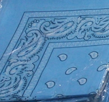 Assorted Bandana Paisley Head Wrap In Various Colors 100% Cotton 22"X22"