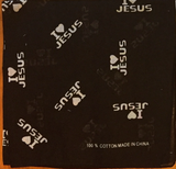 Variety Of I Love Jesus Christian Bandana Head Wraps In Four Design 100% Cotton 22"X22"