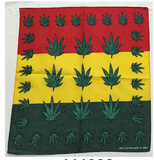 Assorted Weed Themed Bandana Head Wraps 100% Cotton 22"X22"