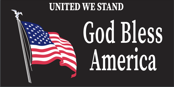 United We Stand God Bless America  - Bumper Sticker