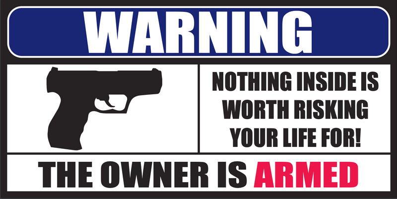 Warning The Owner Is Armed - Bumper Sticker