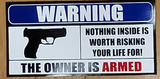 Warning The Owner Is Armed - Bumper Sticker