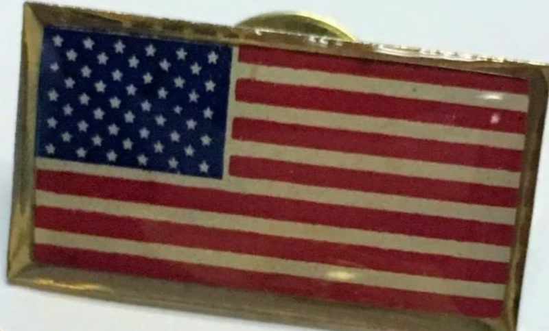 USA AMERICAN FLAG FLAT Cloisonne Lapel Pins