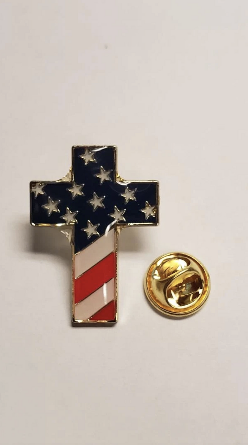 USA Christian - Cloisonne Hat & Lapel Pin