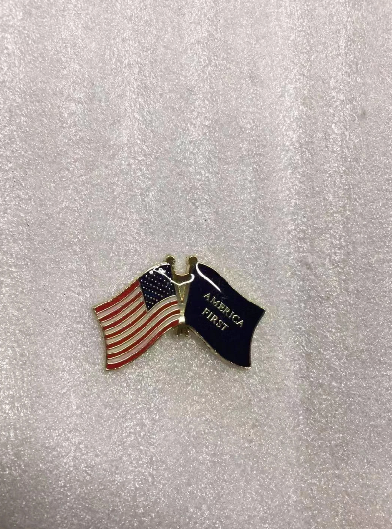 USA FLAG AMERICA FIRST FRIENDSHIP OFFICIAL PIN Cloisonné Hat Lapel