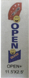 Open + Smiley Swooper Flag