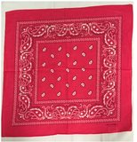 Assorted Bandana Paisley Head Wrap In Various Colors 100% Cotton 22"X22"