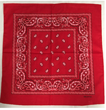 Assorted Bandana Paisley Head Wrap In Various Colors 100% Cotton 22"X22"