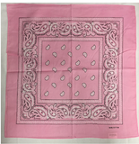 Assorted Bandana Paisley Head Wrap In Various Colors 100% Cotton 22"X22"