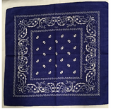 Assorted Bandana Paisley Head Wrap In Various Colors 100% Cotton 22"X22"