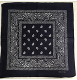 Assorted Bandana Paisley Head Wrap In Various Colors 100% Cotton 22"X22"